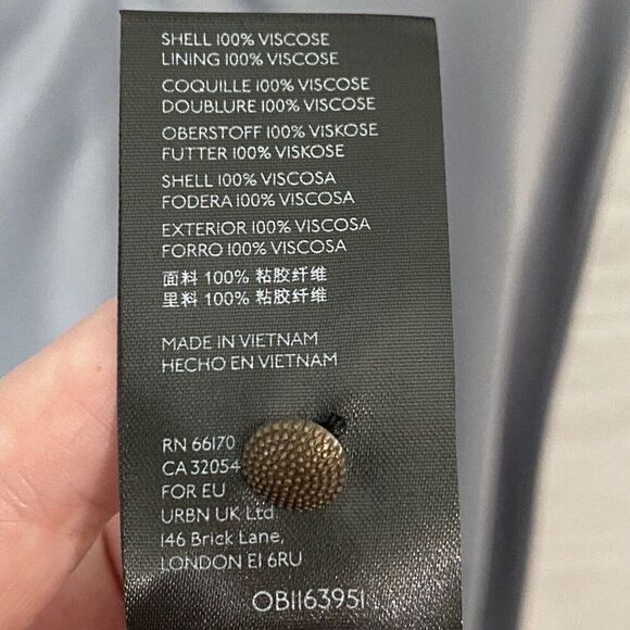 NEW Anthropologie "Madeleine Midi Dress Wedgewood High Neck Layered Sleeves sz 4 - Picture 13 of 13